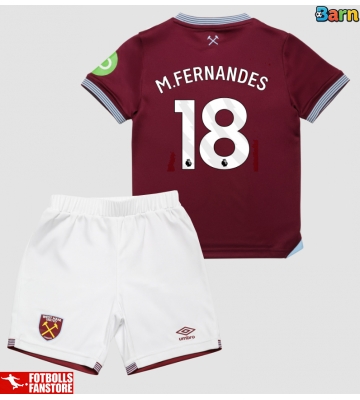 West Ham United Mateus Fernandes #18 Hemmatröja Barn 2025-26 Kortärmad (+ Korta byxor)